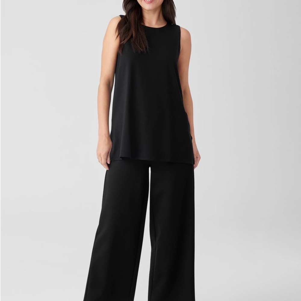 Eileen Fischer Stretch Crew Neck Long Tank Top Tunic XL